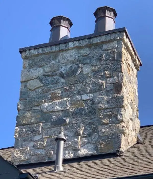 Pinedale Real Thin Stone Veneer Chimney