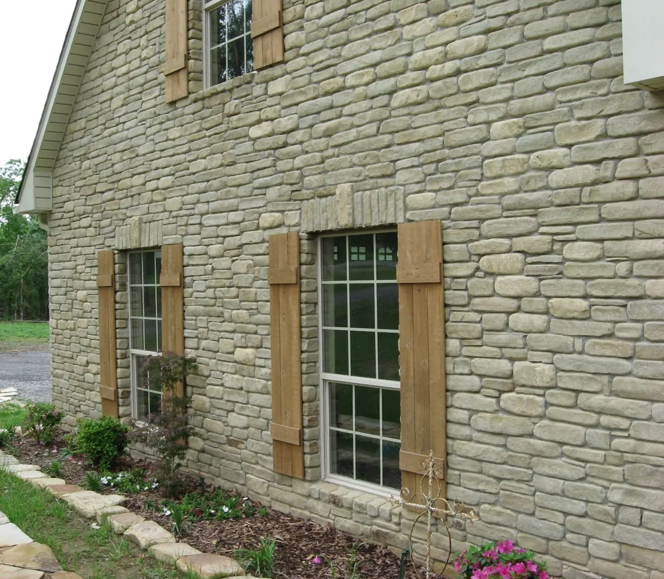 Portofino Tumbled Ashlar Real Thin Stone Veneer Exterior