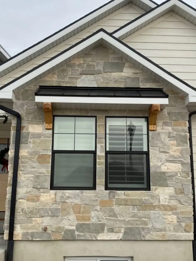 Roanoke Custom Dark Natural Stone Veneer Accent Wall