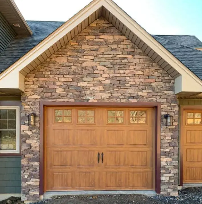 Whitney Natural Stone Veneer Garage