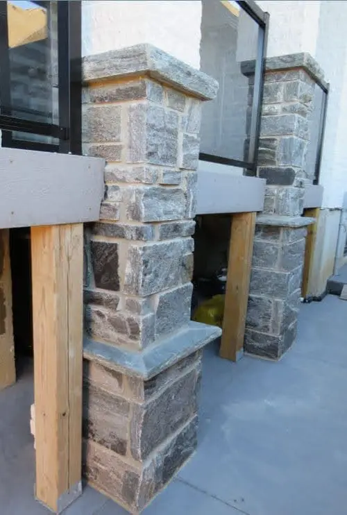 Pembroke Real Thin Stone Veneer Patio Pillar