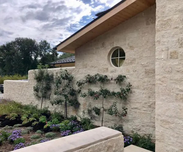 Athens Real Thin Stone Veneer Custom Castle Rock Style with Cream Mortar