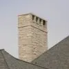 Chalet Natural Thin Stone Veneer Chimney