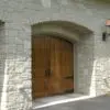 Chalet Real Thin Stone Veneer Garage Exterior