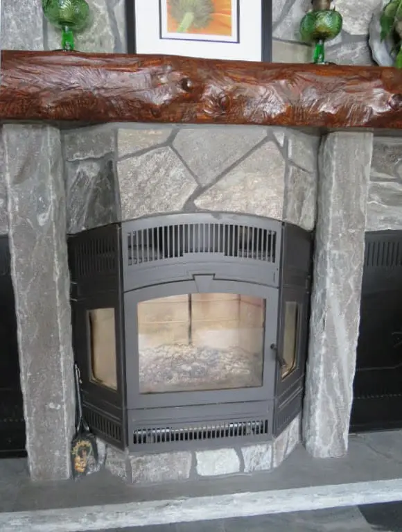 Concord Real Thin Stone Veneer Interior Fireplace