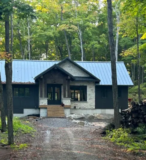 Door County Fieldstone Natural Stone Veneer Custom Blend Exterior Installation