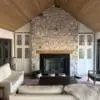 Door County Fieldstone Real Stone Veneer Custom Blend Fireplace