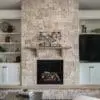 Primavera Natural Thin Stone Veneer Drystacked Fireplace