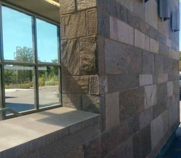 Versailles and Marbella Natural Stone Veneer Blend Commercial Exterior