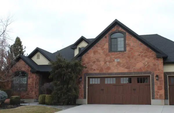 Moab Real Thin Stone Veneer Custom Mosaic Garage