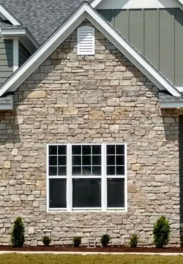 Abingdon Natural Thin Stone Veneer Exterior Accent Wall