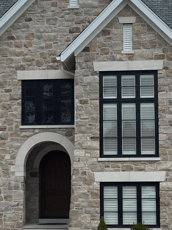 Custom Abingdon Natural Stone Veneer with 10 Cherrywood Exterior