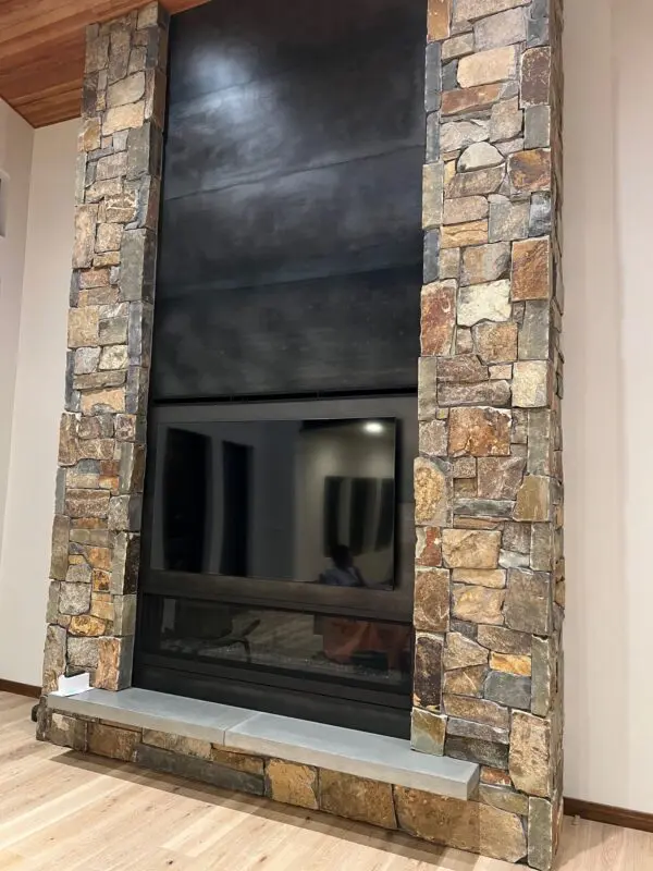 Kalispell Natural Stone Veneer Fireplace