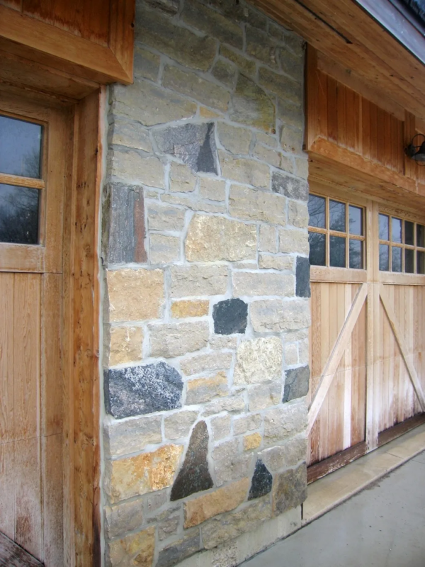 Baileys Harbor, Castle Ridge, and Concord Natural Stone Veneer Blend Rustic Exterior