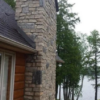 Baileys Harbor and Concord Real Stone Veneer Blend Lakehouse Chimney