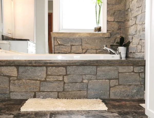 Larchmont Natural Thin Stone Veneer Bathroom