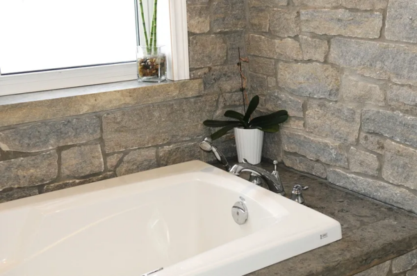 Larchmont Real Thin Stone Veneer Bathroom