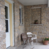 Salerno Natural Thin Stone Veneer Covered Patio