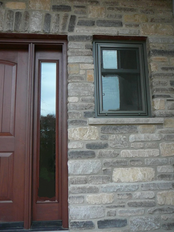 Seward Real Thin Stone Veneer Entrance Installation