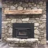 Cana Island and Door County Fieldstone Natural Thin Stone Veneer Blend Fireplace