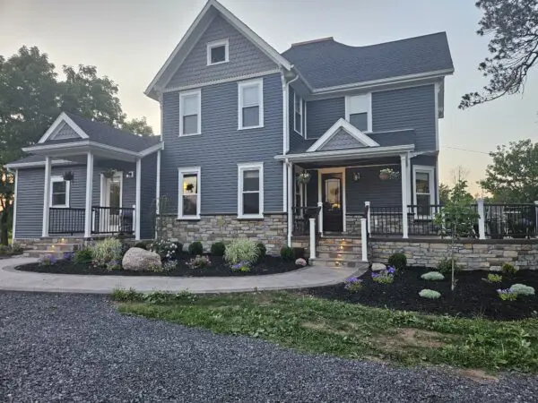 Cascade and Cabernet Real Thin Stone Veneer Custom Blend Exterior