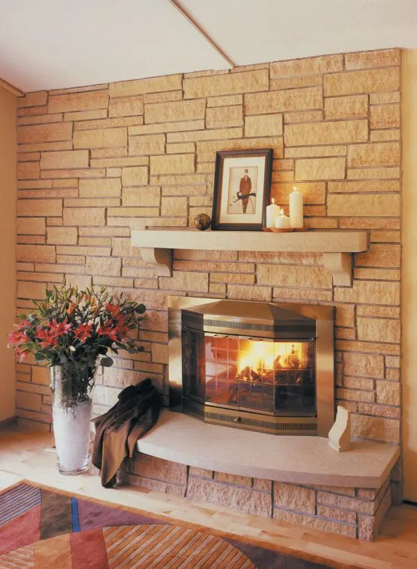 Key Largo Real Thin Stone Veneer Fireplace