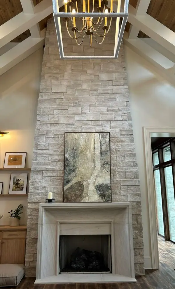 Menlo Real Thin Stone Veneer Fireplace