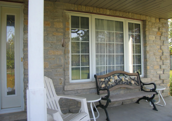 Tropea with Gold Real Thin Stone Veneer Porch