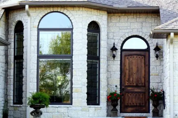 Wichita Natural Thin Veneer Stone Front Entrance