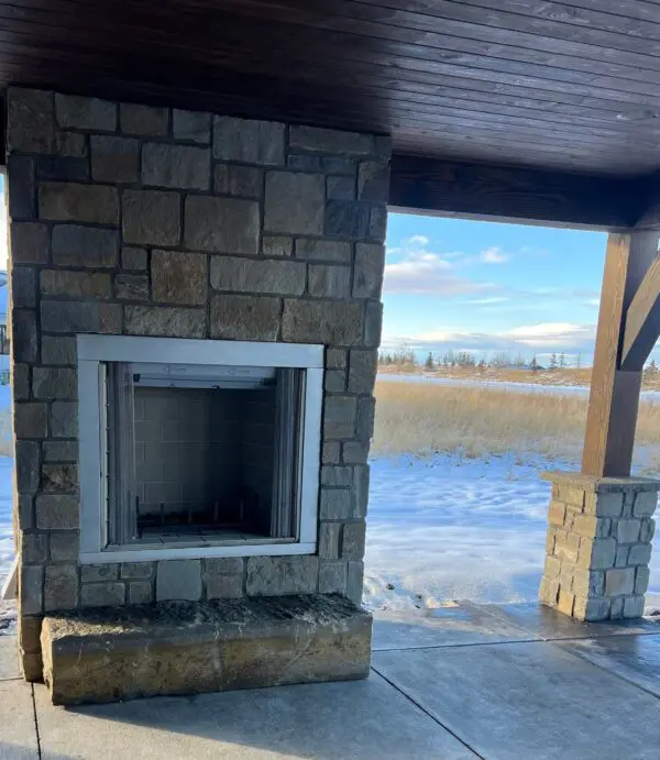 Yukon Natural Thin Veneer Outdoor Fireplace