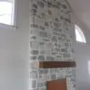 Duluth and Chateau Real Thin Stone Veneer Blend Fireplace with White Mortar