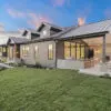 San Francisco Bay Area Covered Porch with Plymouth Natural Granite Thin Veneer Twilight