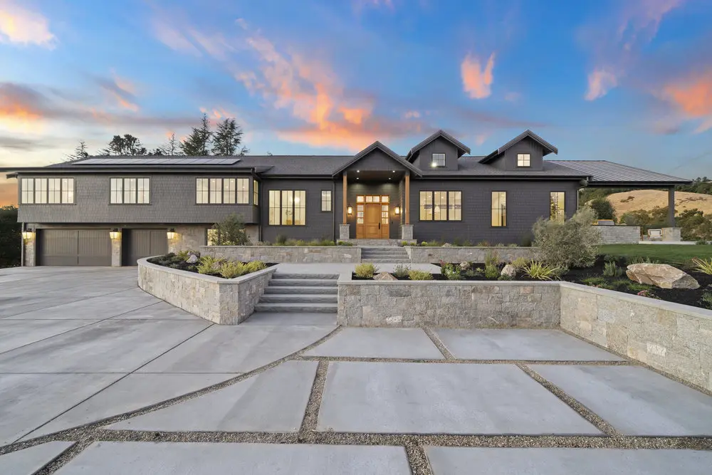 San Francisco Bay Area Home Exterior with Plymouth Natural Stone Veneer