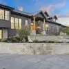 San Francisco Bay Area Retaining Wall with Plymouth Granite Natural Stone Veneer