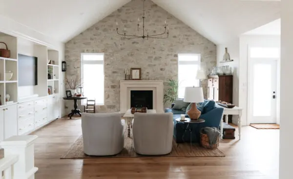 Cana Island and Door County Fieldstone Real Thin Veneer with Overgrout Interior Wall