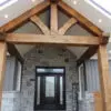 Logan Natural Thin Stone Veneer Front Entrance