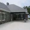 Pembroke Real Thin Stone Veneer with Sawed Ends Back Patio Lake View