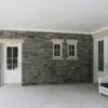 Pembroke Real Thin Stone Veneer with Sawed Ends Covered Patio