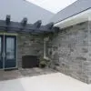 Pembroke Real Thin Stone Veneer with Sawed Ends Front Entrance