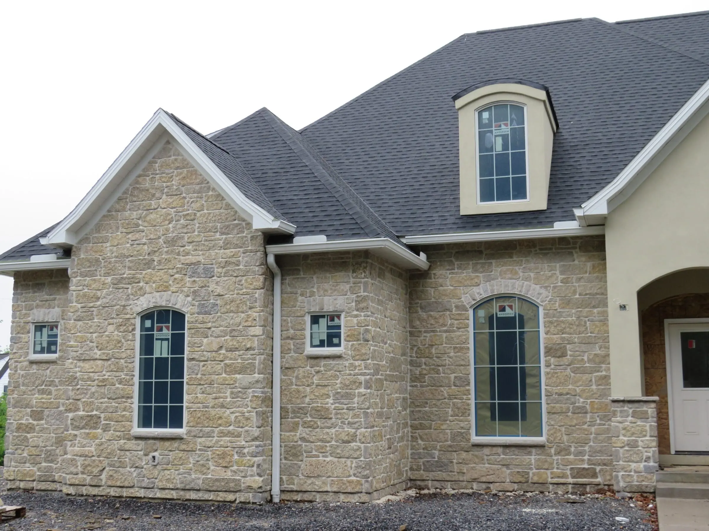 Salerno Natural Thin Stone Veneer Exterior Installation