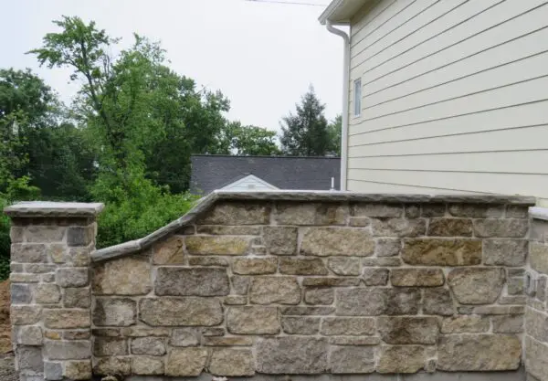 Salerno Real Thin Stone Veneer Privacy Wall