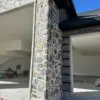 Newport Real Thin Stone Veneer Garage with White Mortar