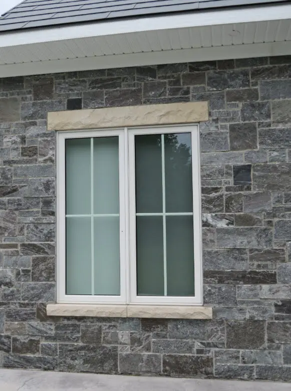 Pembroke Natural Thin Stone Veneer with Sawed Ends Window