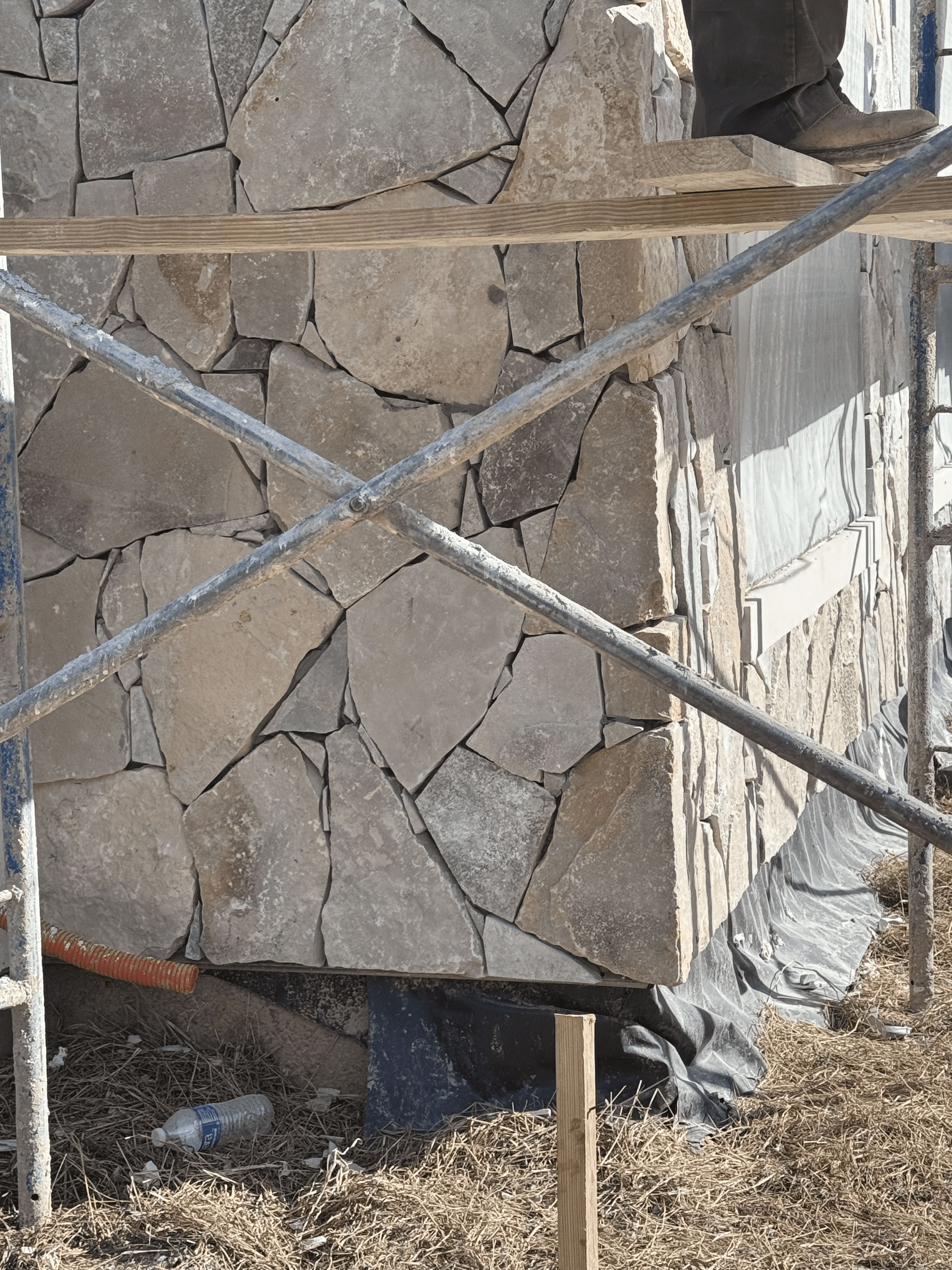 Lewes Natural Stone Veneer Installation Close Up