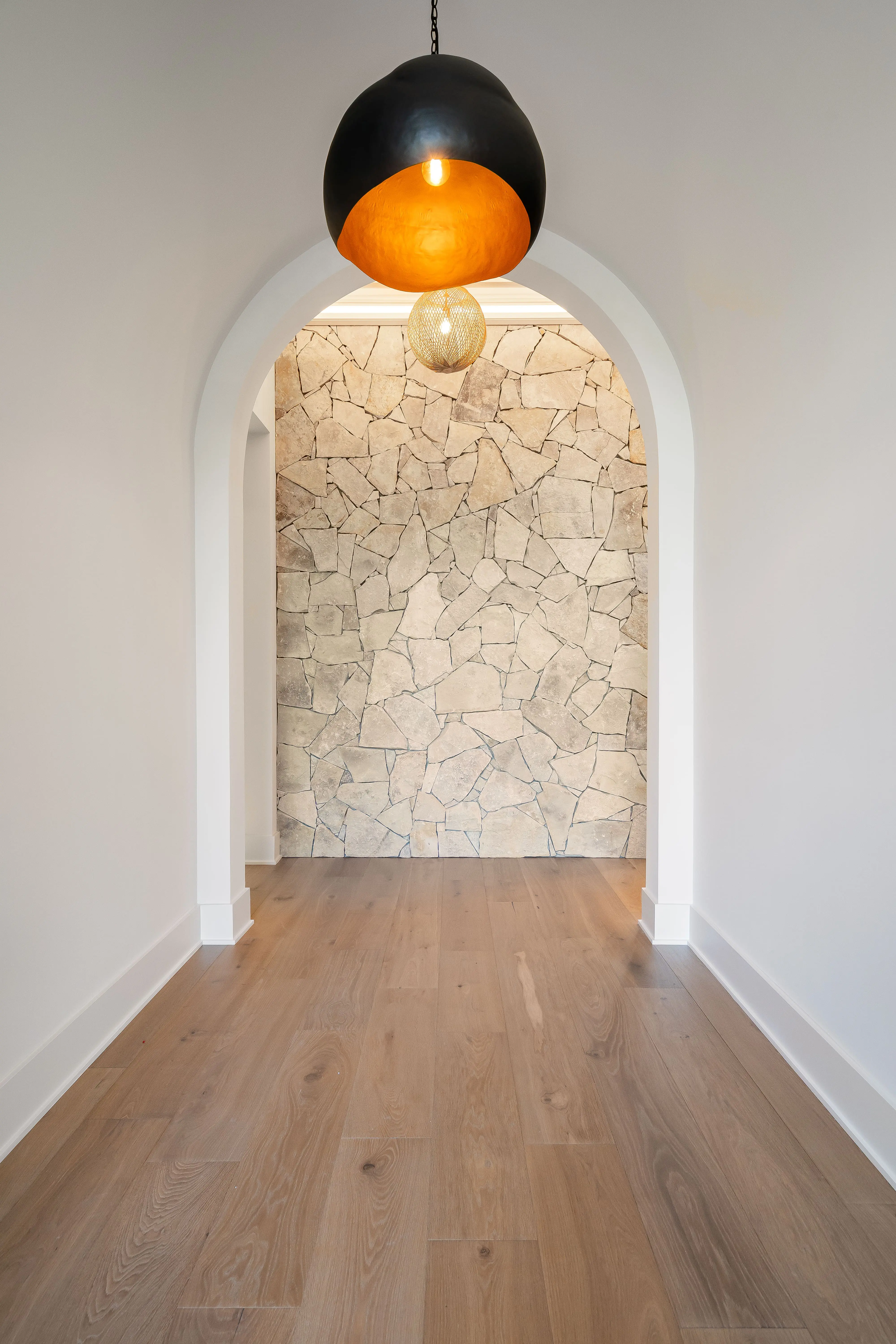 Lewes Natural Thin Stone Veneer Interior Hallway