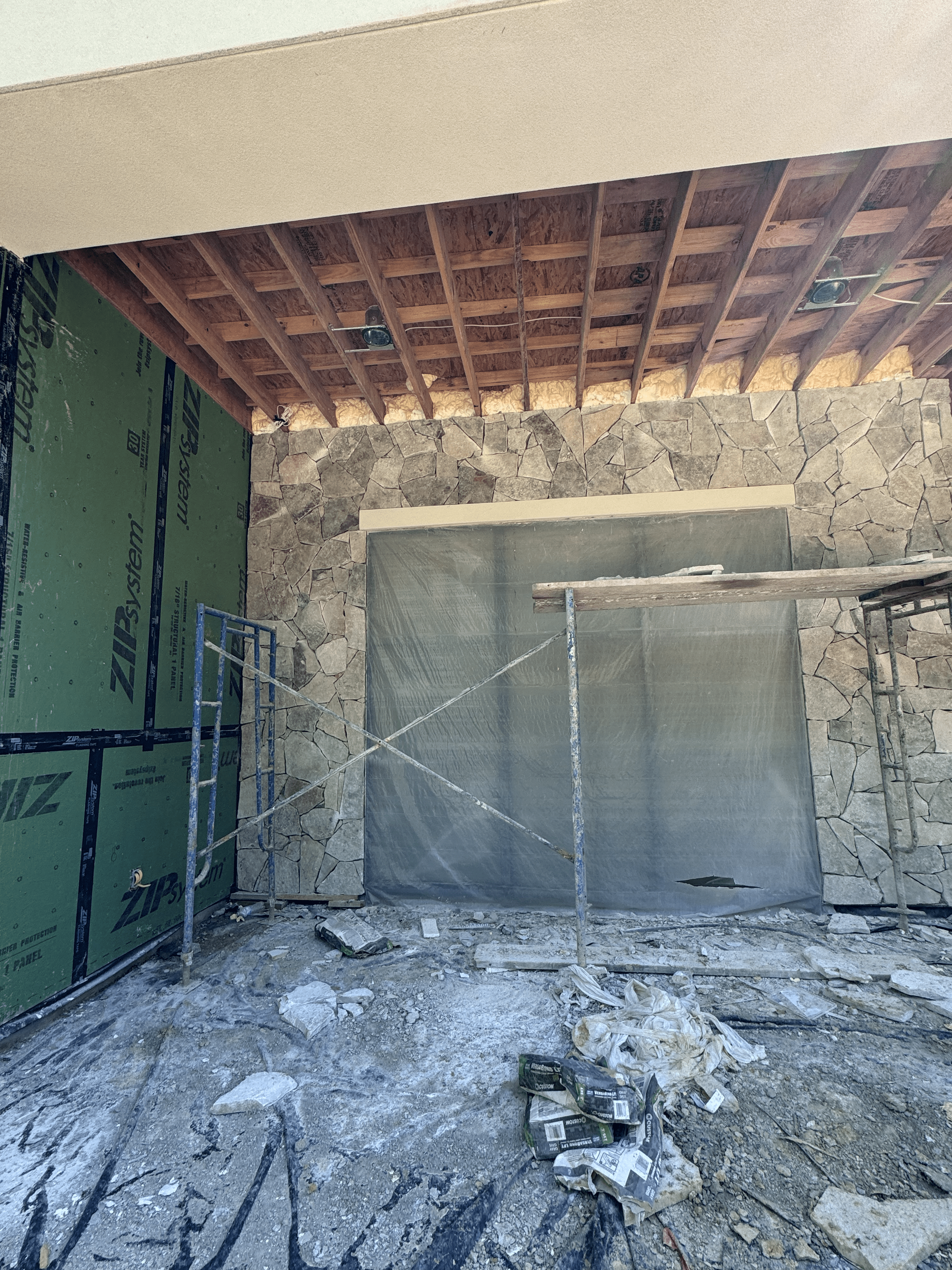 Lewes Real Stone Veneer Patio Installation