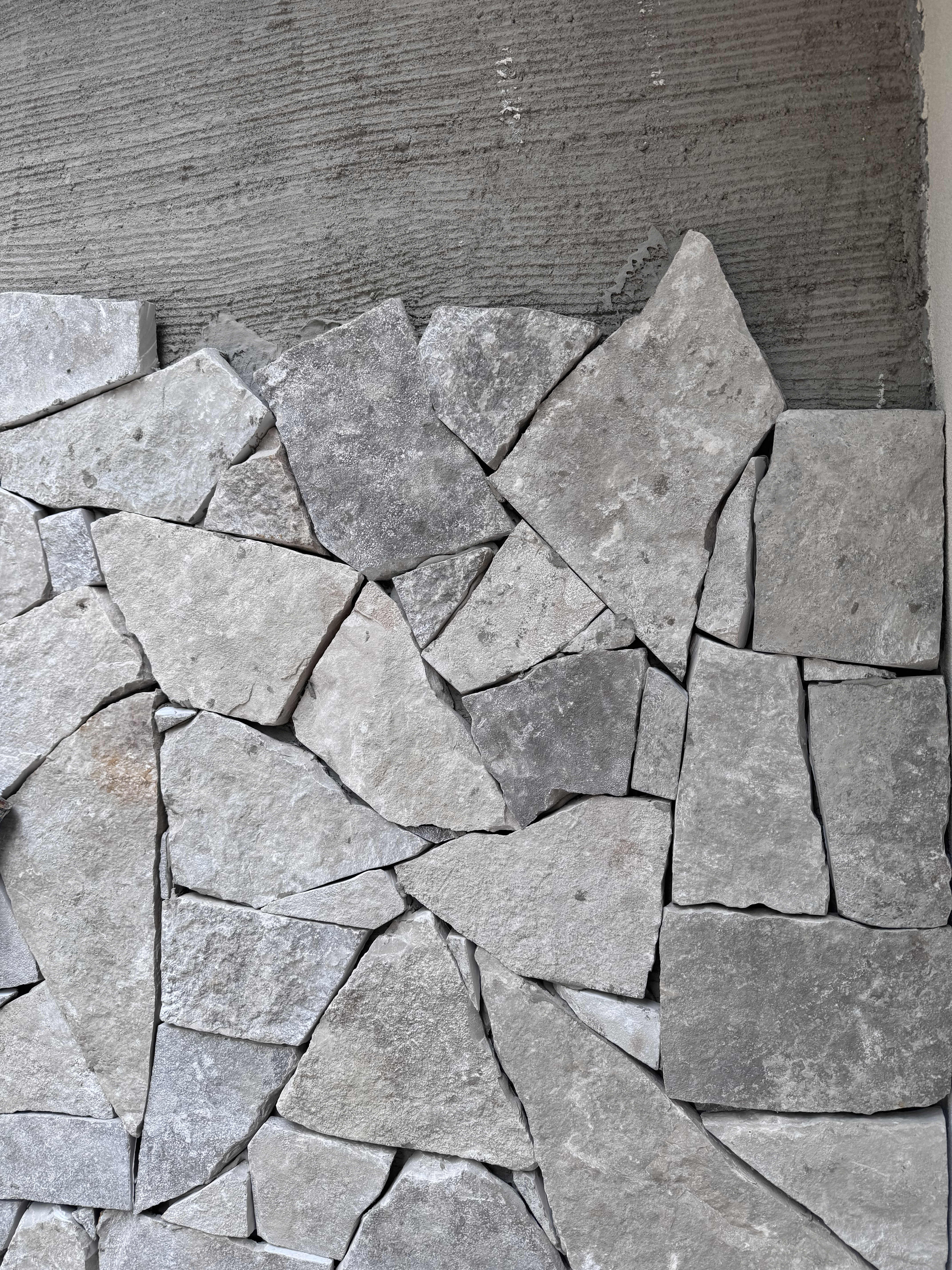 Lewes Real Thin Stone Veneer Installation Close Up