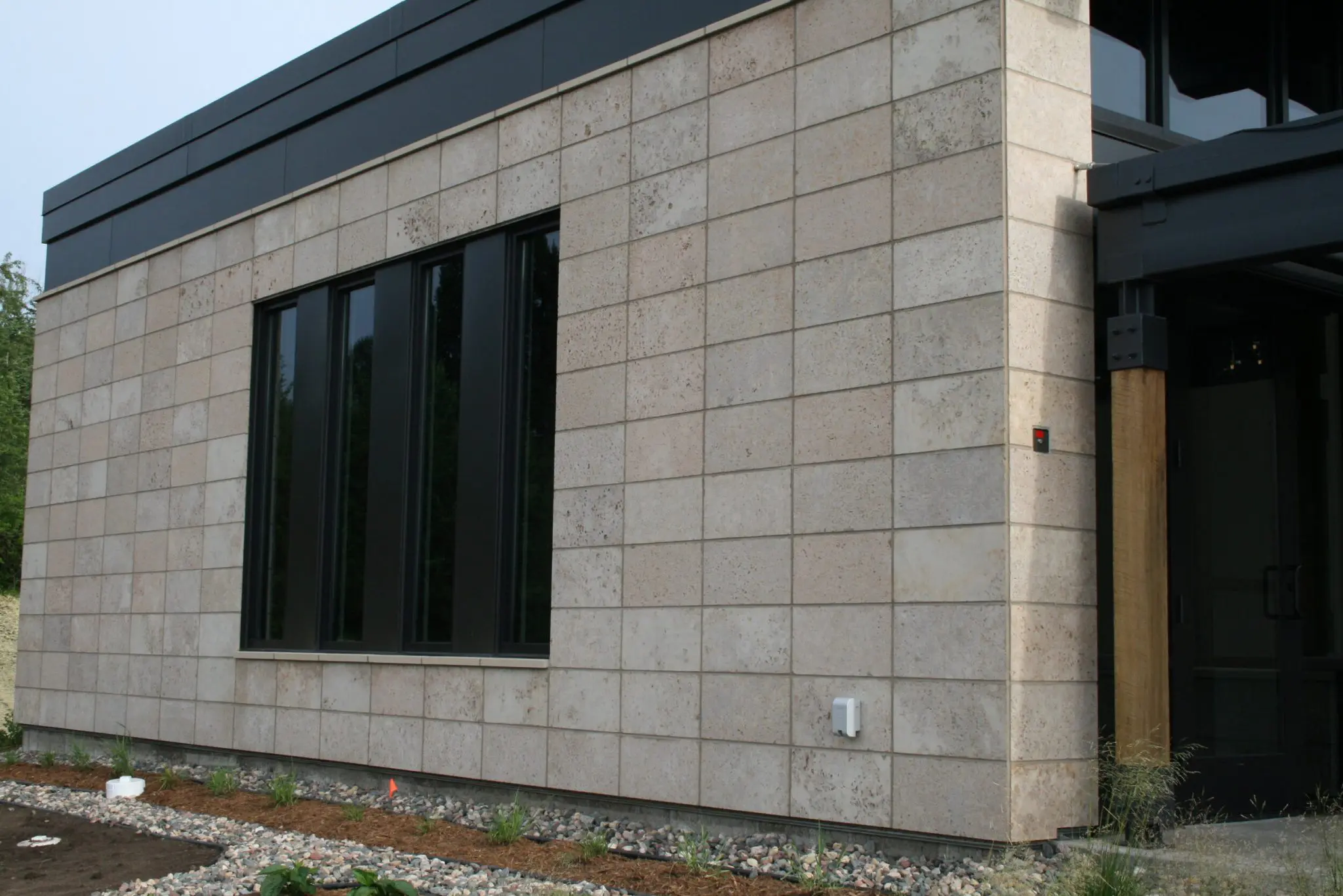 Manchester Real Thin Stone Veneer Exterior Commercial Close Up