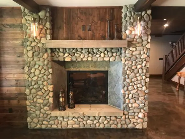 Hayward Real Cobblestone Thin Veneer Fireplace