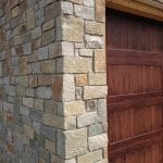 Custom Thin Stone Veneer Garage Close-Up